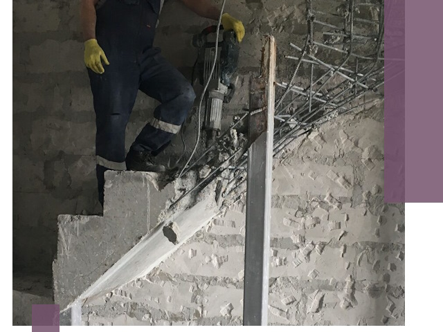 Демонтаж металлических и бетонных лестниц в Пушкине