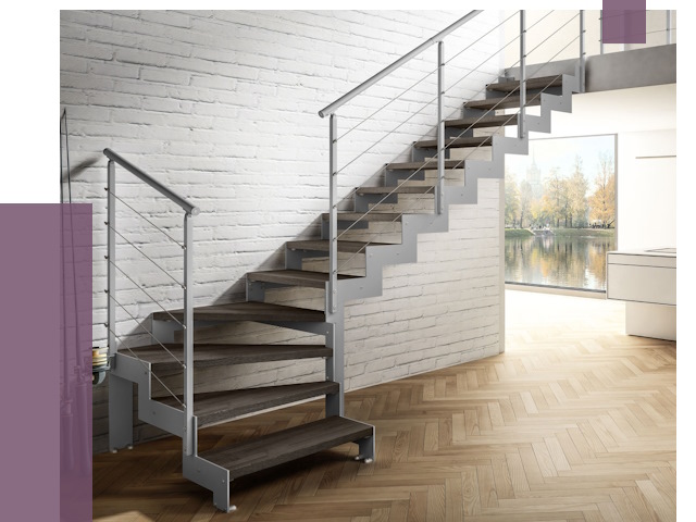 Г-образные лестницы под ключ в Пушкине от 37602 руб. | ПРОЛЁТ-Пшк