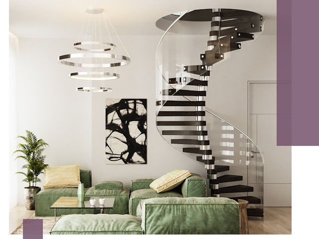 Лестницы для двухуровневой квартиры в Пушкине — изготовление и монтаж