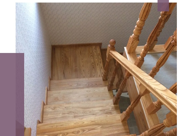 Сосновые лестницы в Пушкине под ключ от 8195 руб.  | ПРОЛЁТ-Пшк