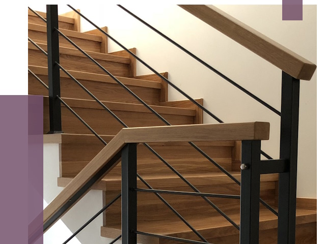 Обшивка металлической лестницы деревом в Пушкине от 4409 руб.