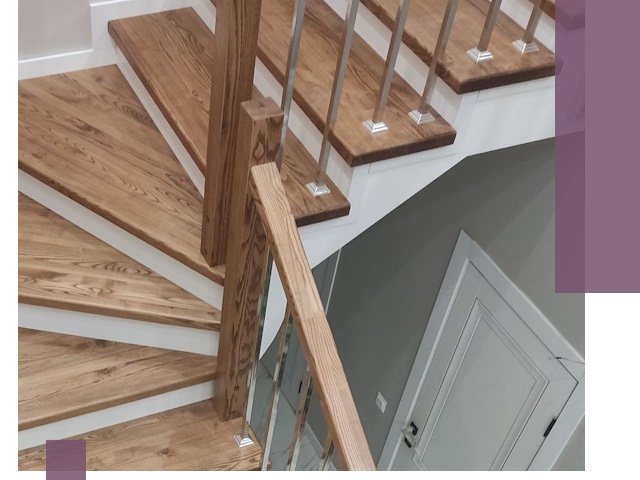 Обшивка металлических лестниц под ключ в Пушкине