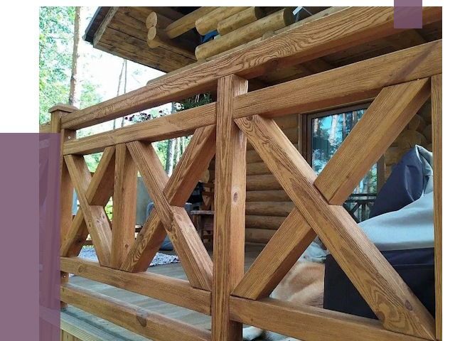 Деревянные перила под ключ в Пушкине от 7780 руб. 