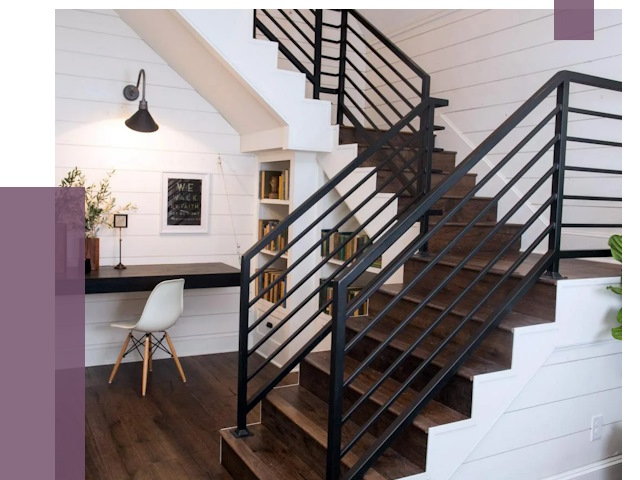 Перила для лестницы в доме в Пушкине от 7520 руб. — ПРОЛЁТ-Пшк