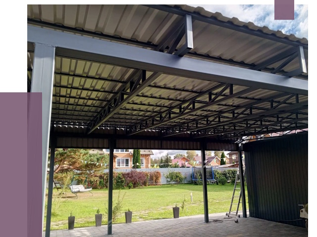 Монтаж навесов в Пушкине от 7469 руб. — установка навеса | ПРОЛЁТ-Пшк