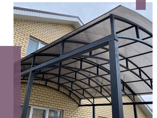 Монтаж козырьков в Пушкине от 11670 руб. | ПРОЛЁТ-Пшк