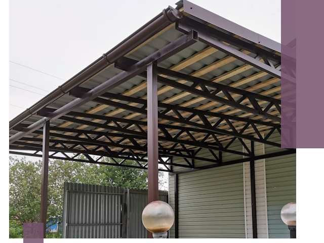 Навесы под ключ в Пушкине: изготовление, монтаж и гарантия