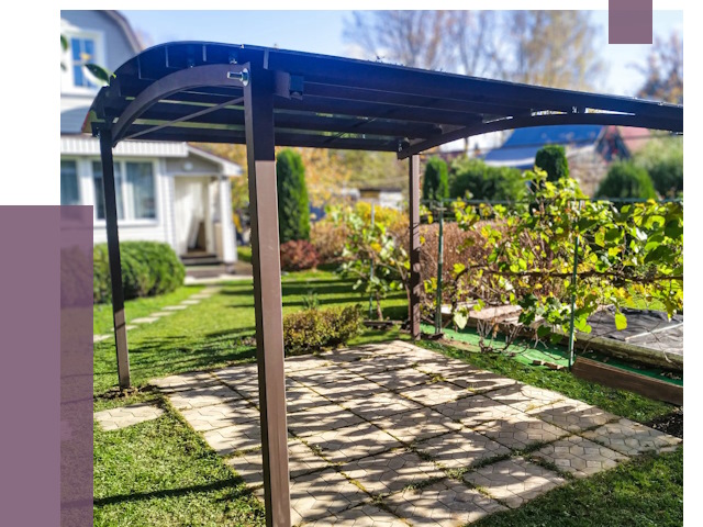 Навесы для дачи в Пушкине от 12914 руб. под ключ — ПРОЛЁТ-Пшк