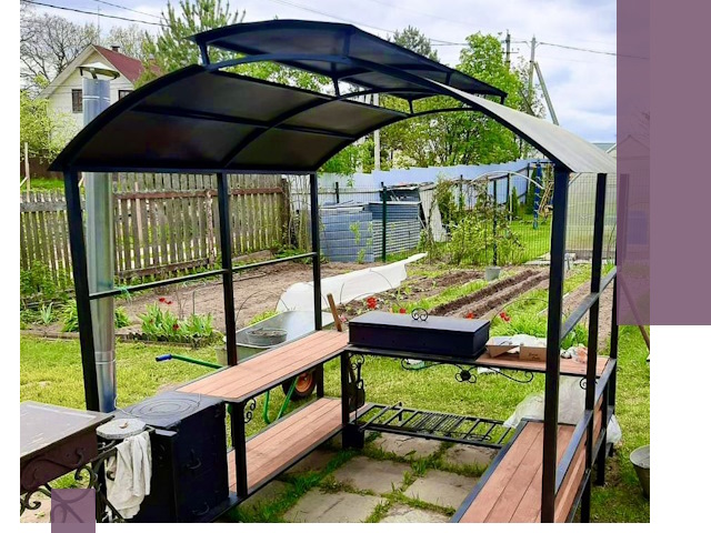 Навесы для барбекю в Пушкине: изготовление, монтаж и демонтаж