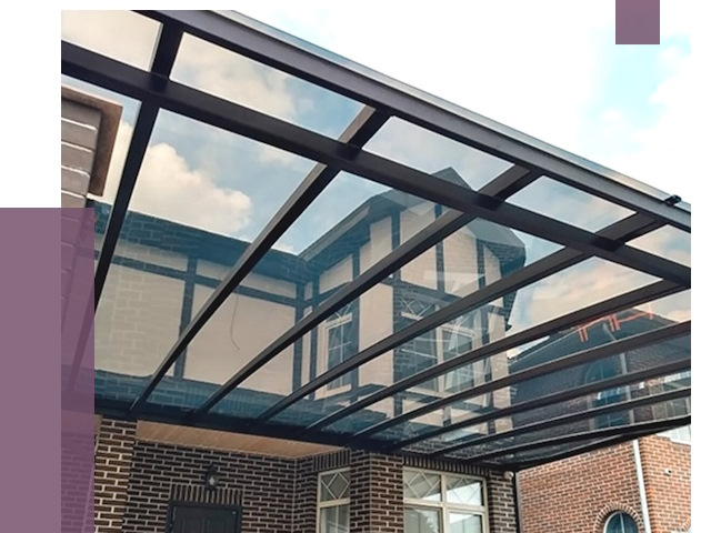 Навесы из поликарбоната в Пушкине от 8734 руб. под ключ — ПРОЛЁТ-Пшк