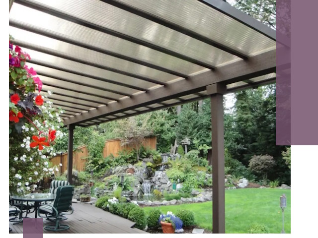 Навесы из поликарбоната под ключ в Пушкине быстро и надёжно