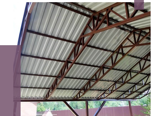 Навесы из профнастила в Пушкине от 7469 руб. | ПРОЛЁТ-Пшк