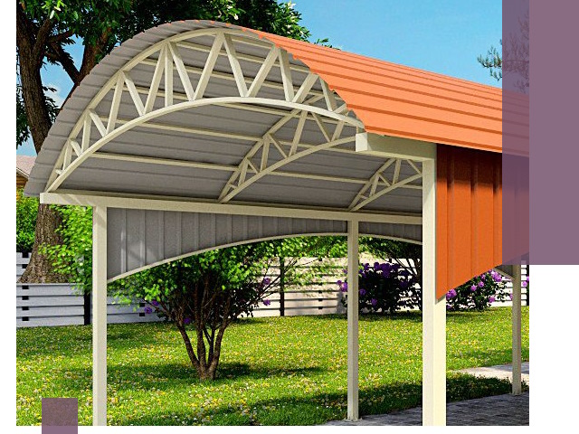 Навесы из профнастила под ключ в Пушкине — установка и монтаж