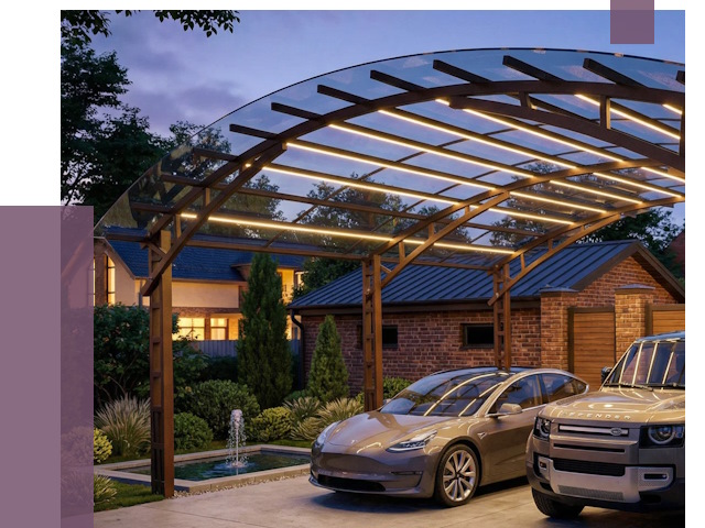 Металлические навесы в Пушкине от 12863 руб. под ключ — ПРОЛЁТ-Пшк