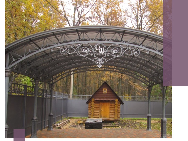 Кованые навесы премиум-класса под заказ в Пушкине