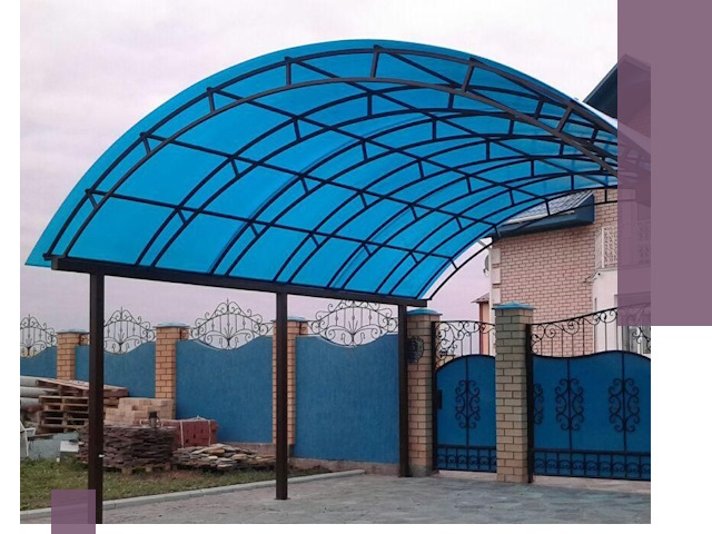 Арочные навесы под ключ в Пушкине — изготовление и монтаж