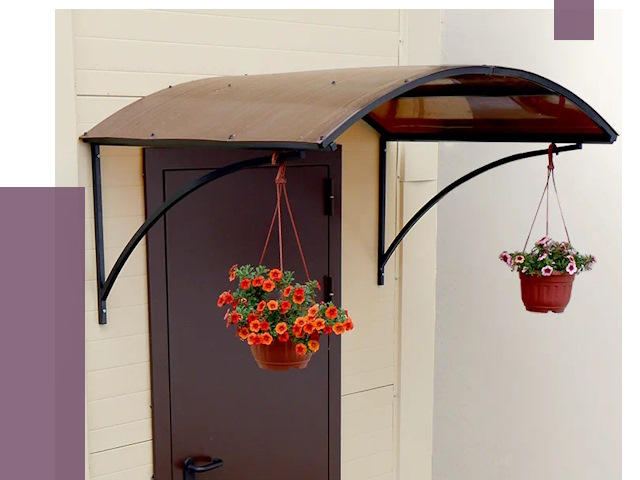 Козырьки над входом в Пушкине от 15041 руб.  | ПРОЛЁТ-Пшк