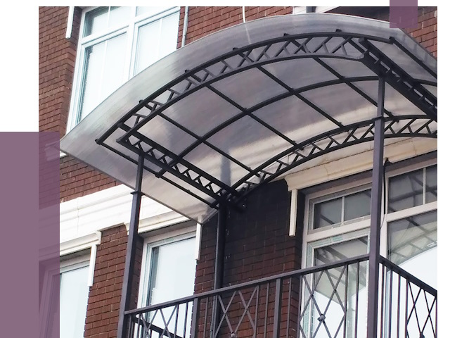 Козырьки над балконом в Пушкине от 8765 руб. | ПРОЛЁТ-Пшк