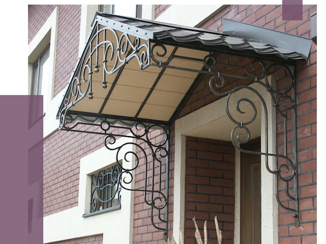 Двускатные козырьки в Пушкине под ключ от 12966 руб.