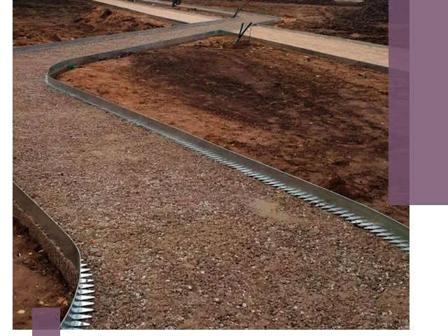 Металлические бордюры под ключ в Пушкине — изготовление и монтаж