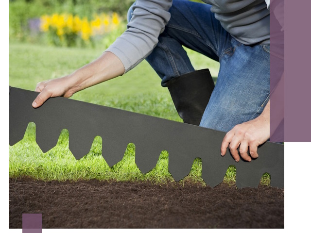 Металлические бордюры для газона в Пушкине — изготовление и монтаж