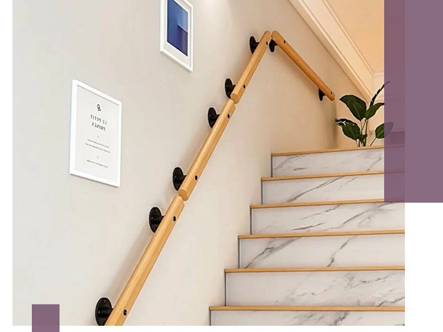 Поручни металлические и деревянные под ключ в Пушкине