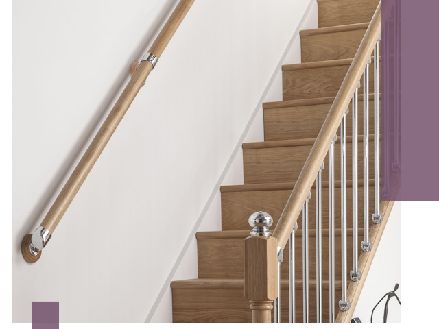 Пристенные поручни из стали и нержавейки под монтаж в Пушкине